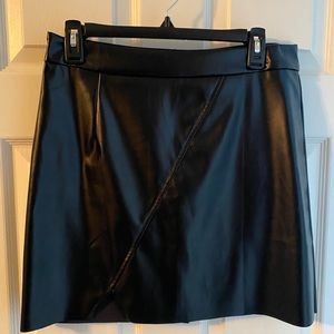 Faux leather skirt